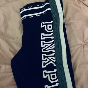 VS PINK BLACK & WHITE YOGA LEGGINGS